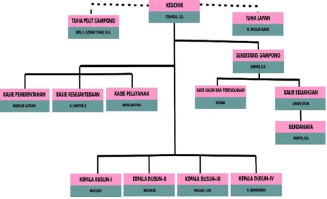 Gambar  4.1  Struktur  Organisasi  Pemerintahan  Desa  Geuceu  Komplek  