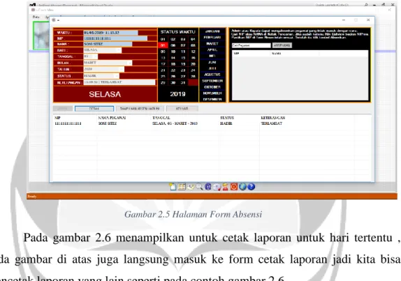Gambar 2.5 Halaman Form Absensi