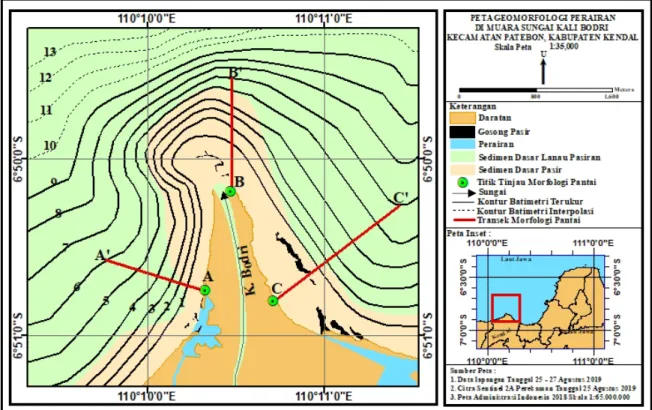 Gambar 2.  Peta Geomorfologi Perairan  Dinamika Oseanografi Perairan  