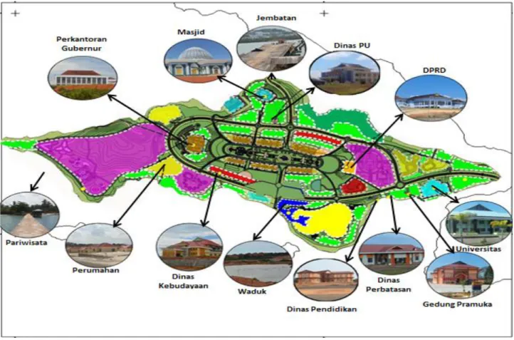 Gambar 2. Kondisi Eksisting Pulau Dompak terhadap Masterplan 2014  