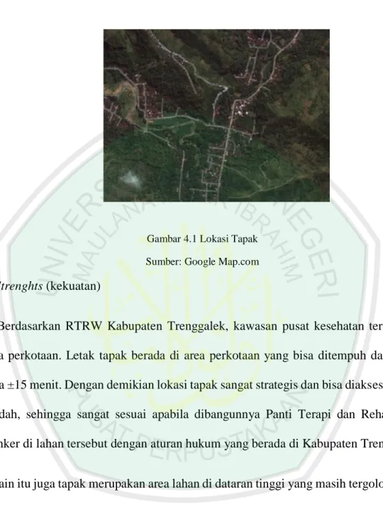Gambar 4.1 Lokasi Tapak  Sumber: Google Map.com 