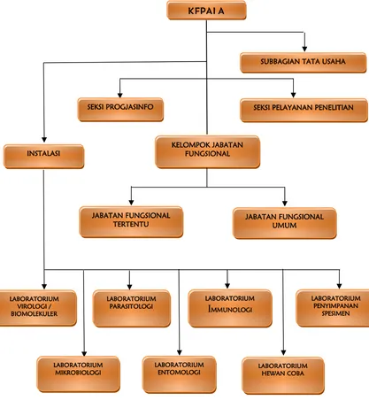 Gambar I.1   Struktur Organisasi Balai Penelitian dan Pengembangan Biomedis