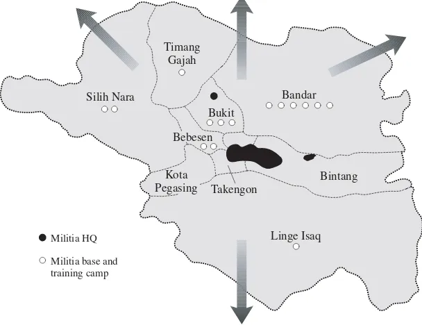 Figure 3.10 Map of Aceh militia bases
