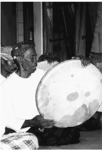 Figure 4.2. The Bayalangu-based brai group Nurul Iman performing at the author’s house in Gegesik in 1995