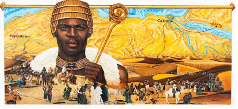 Ilustrasi Mansa Musa dan Perjalanannya Beribadah Haji 