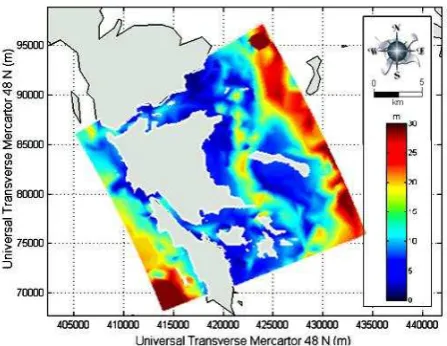 Figure 2.Galang Island-Local Model Bathymetry 