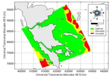 Figure 3. Site Selection for Sustainable Mariculture in the Vicinity of Galang Island 
