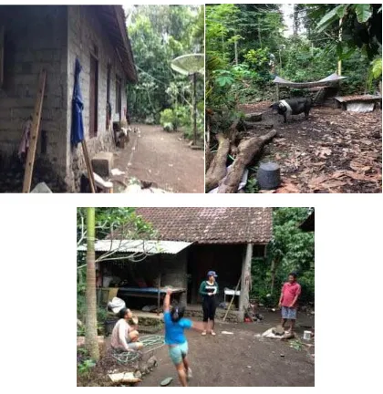 Gambar 1,2,3. Foto Lingkungan Rumah Keluarga Bapak Wayan Gangsar 
