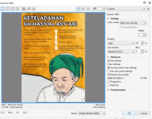 Gambar 3.19Proses Export Poster 