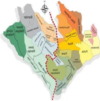 Gambar 1. Peta wilayah Simalungun  (Sumber: Perpustakaan Nasional RI) 