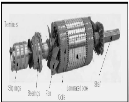 Gambar 2. Rotor Belitan (wound rotor)