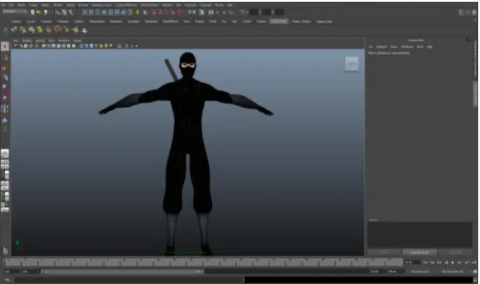 Gambar 4.14 Material texture karakter Ninja-kun 