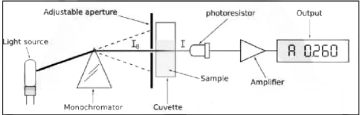 Gambar 2.5 Cara Kerja Spektrofotometer UV – Vis 