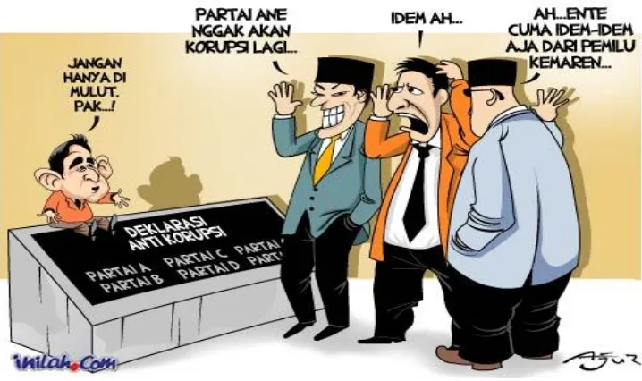 Gambar IV.7: Gambar ketidakpercayaan masyarakat terhadap partai politik. Sumber: inilah.com 