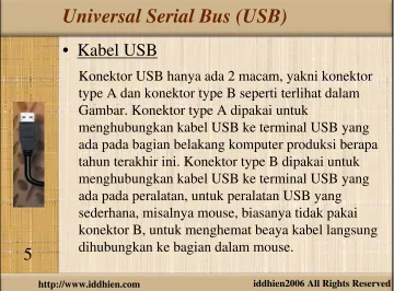 Gambar. Konektor type A dipakai untuk