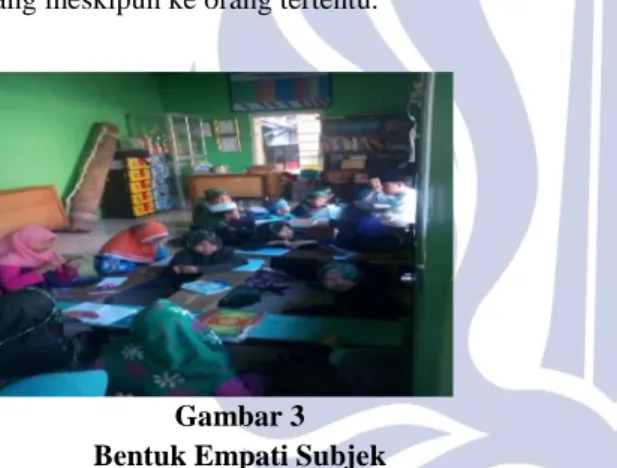 Gambar 3  Bentuk Empati Subjek 