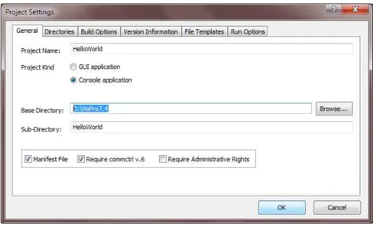 Gambar 4.2-1 Project Settings 