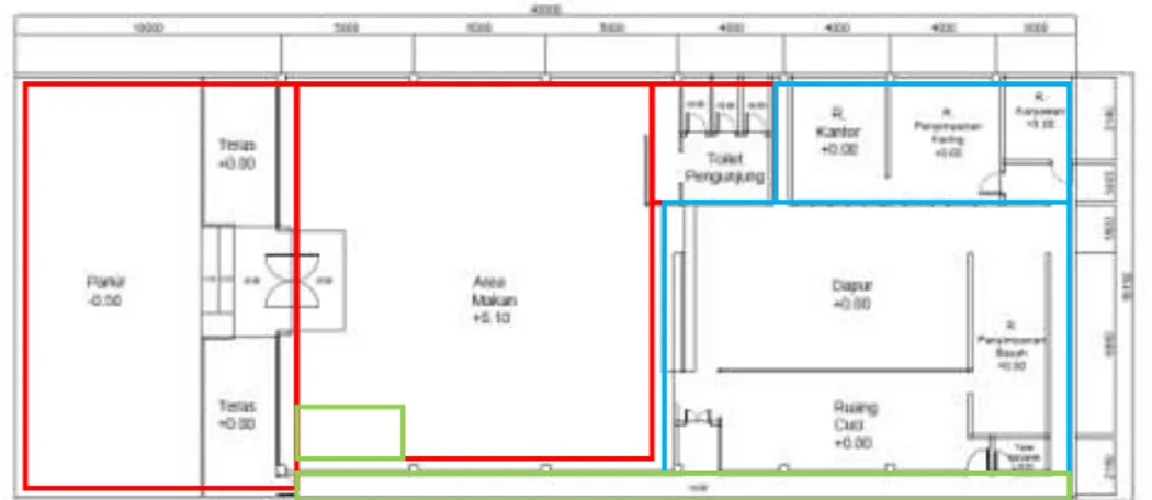 Gambar 2.36 Layout Eksisiting Hakata Ikkousha Manyar Kertoarjo Surabaya  Sumber : Dokumentasi Penulis (2016) 