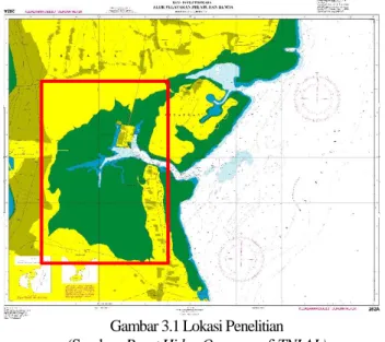 Gambar 3.1 Lokasi Penelitian  (Sumber: Pusat Hidro-Oseanografi TNI AL) 