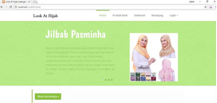 Gambar 3. Desain Antar Muka Website Look At Hijab 