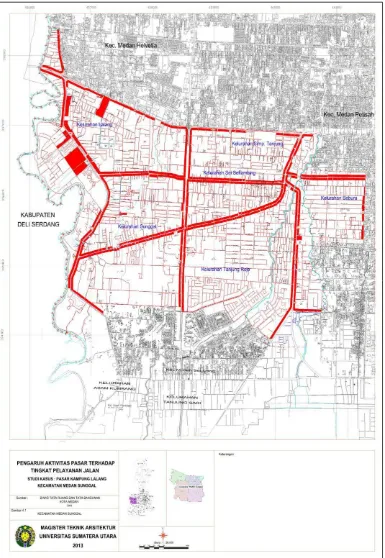 Gambar 4.1 Peta Kecamatan Medan Sunggal Sumber: Dinas Tata Ruang dan Tata Bangunan Kota Medan  