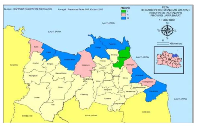 Gambar 1. Gambar Hirarki Perkembangan Wilayah Kabupaten Indramayu 