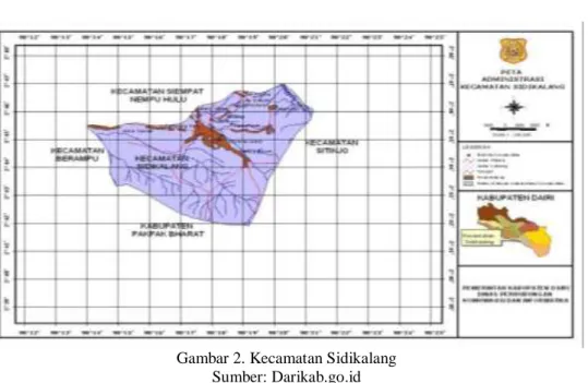 Gambar 2. Kecamatan Sidikalang  Sumber: Darikab.go.id 