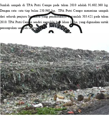 Gambar 4.2 Keadaan Tumpukan Sampah di TPA Putri Cempo 