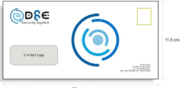 Gambar 4.1 Amplop dengan logo D&amp;E yang baru 