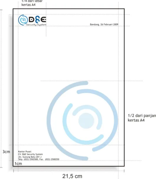Gambar 4.2 Kop Surat dengan logo D&amp;E yang baru 