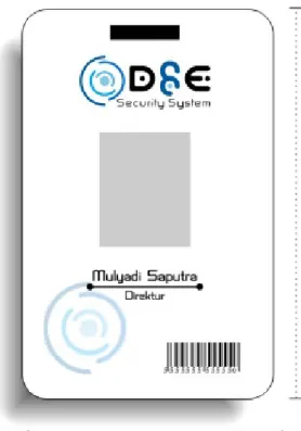 Gambar 4.4 Kartu akses dengan logo D&amp;E yang baru 