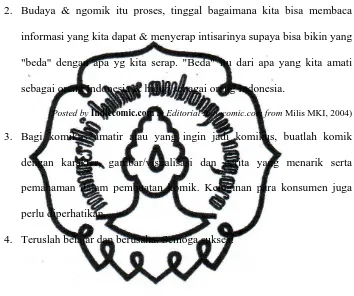 gambar saja, namun juga pada alur cerita, karakter dan ide gagasan dan 