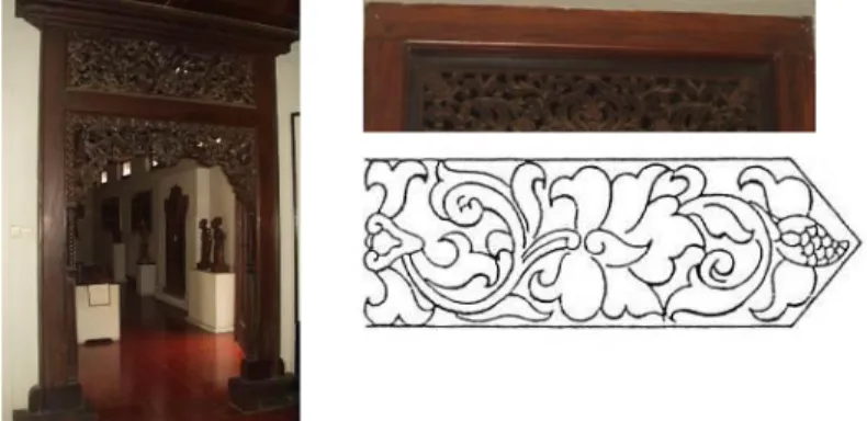 Gambar  13. Ragam hias berbentuk susunan papan kayu  Sumber: Dokumentasi Pribadi, 2014 
