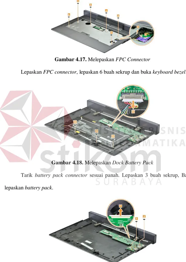 Gambar 4.17. Melepaskan FPC Connector 