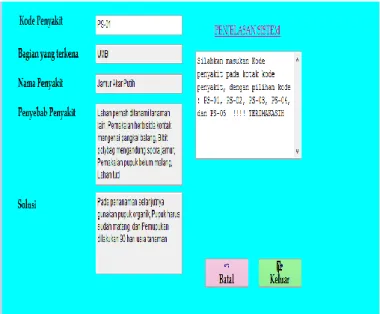 Gambar 5. Hasil Diagnosa 