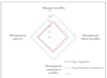 Gambar 5. Turbulensi lingkungan versus profil kapabilitas manajemen 