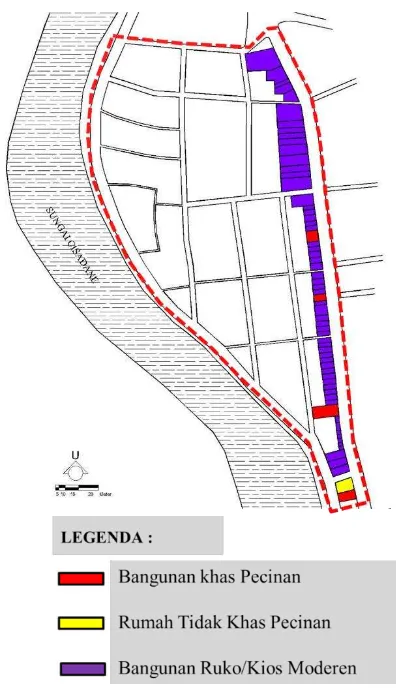 Gambar 23. Diagram Persentase Pemetaan Bangunan di ruas kanan Jalan Kisamaun 
