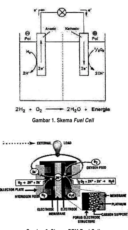 Gambar 2. Skema PEM Fuel Cell