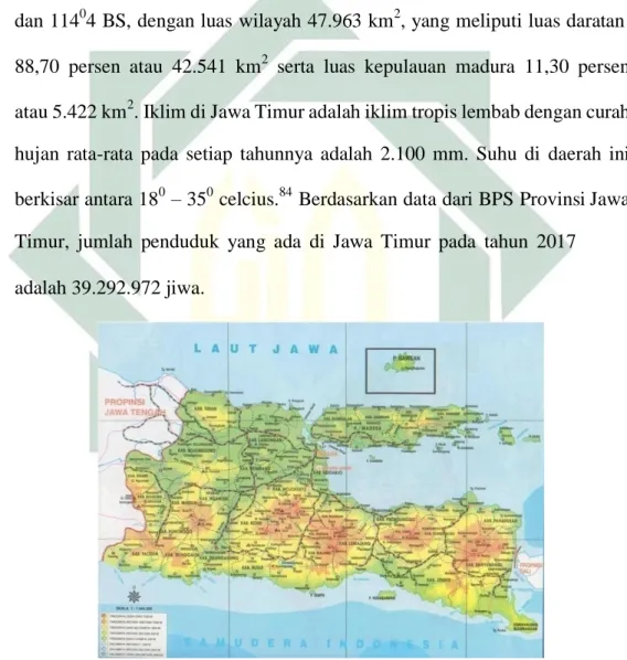 Gambar 4.1 Peta Provinsi Jawa Timur 85