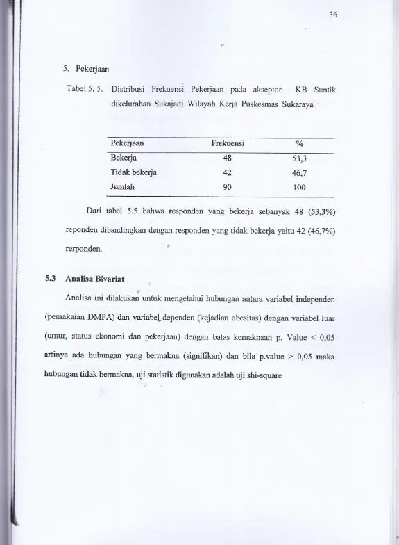 Tabel 5. 5. Distribusi