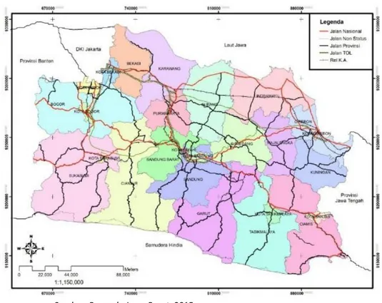 Gambar 1 Peta Administrasi Provinsi Jawa Barat  KAJIAN LITERATUR 