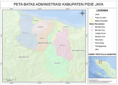 Gambar 2: Peta administrasi Kabupaten Pidie Jaya