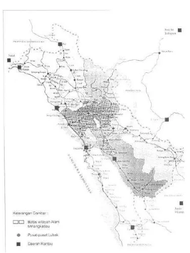 Gambar 2.1 Peta Wilayah Suku Minangkabau  