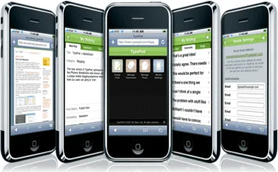 Gambar 4. iPhone dan TypePad 
