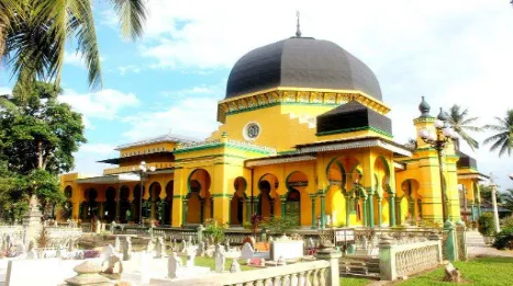 Gambar Bagian Sisi Selatan Masjid Raya Al-Osmani Medan Labuhan Kota Medan 