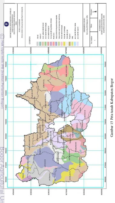 Gambar 15 Peta tanah Kabupaten Bogor 
