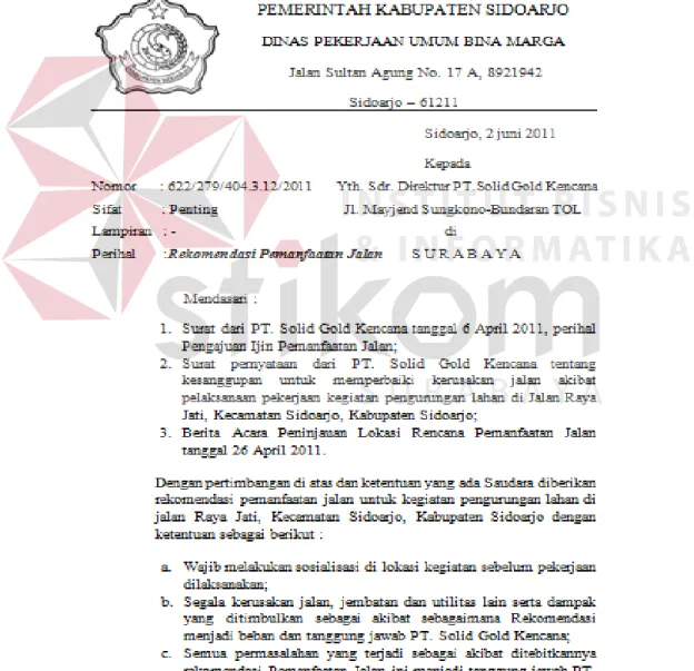 Gambar 4.9 Contoh Surat keluar 