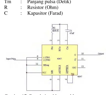 Gambar 17. Rangkaian Monostable 