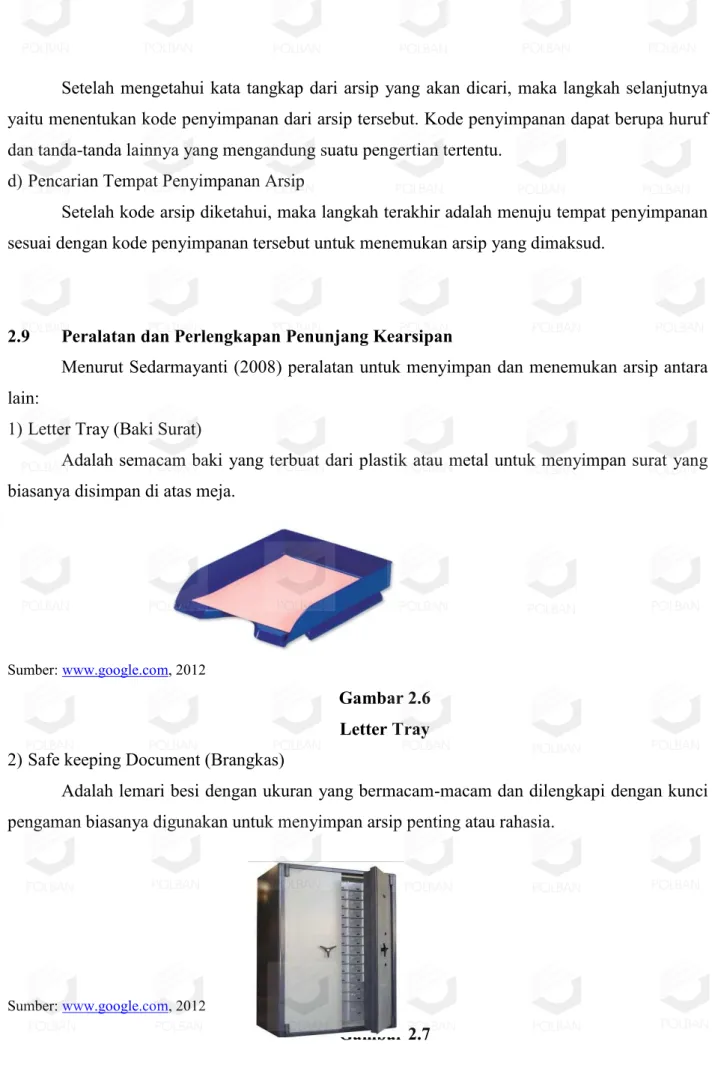 Gambar 2.6  Letter Tray  2) Safe keeping Document (Brangkas) 