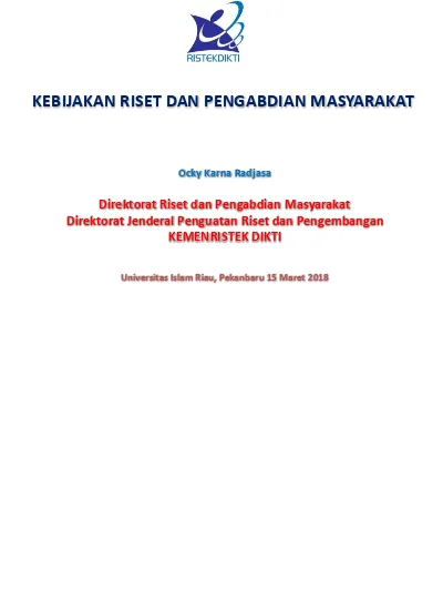 Prof Ockypdf 4 Mib Ppt Sosialisasi Panduan Penelitian Dan Pengabdian Masyarakat Edisi Xii 6431